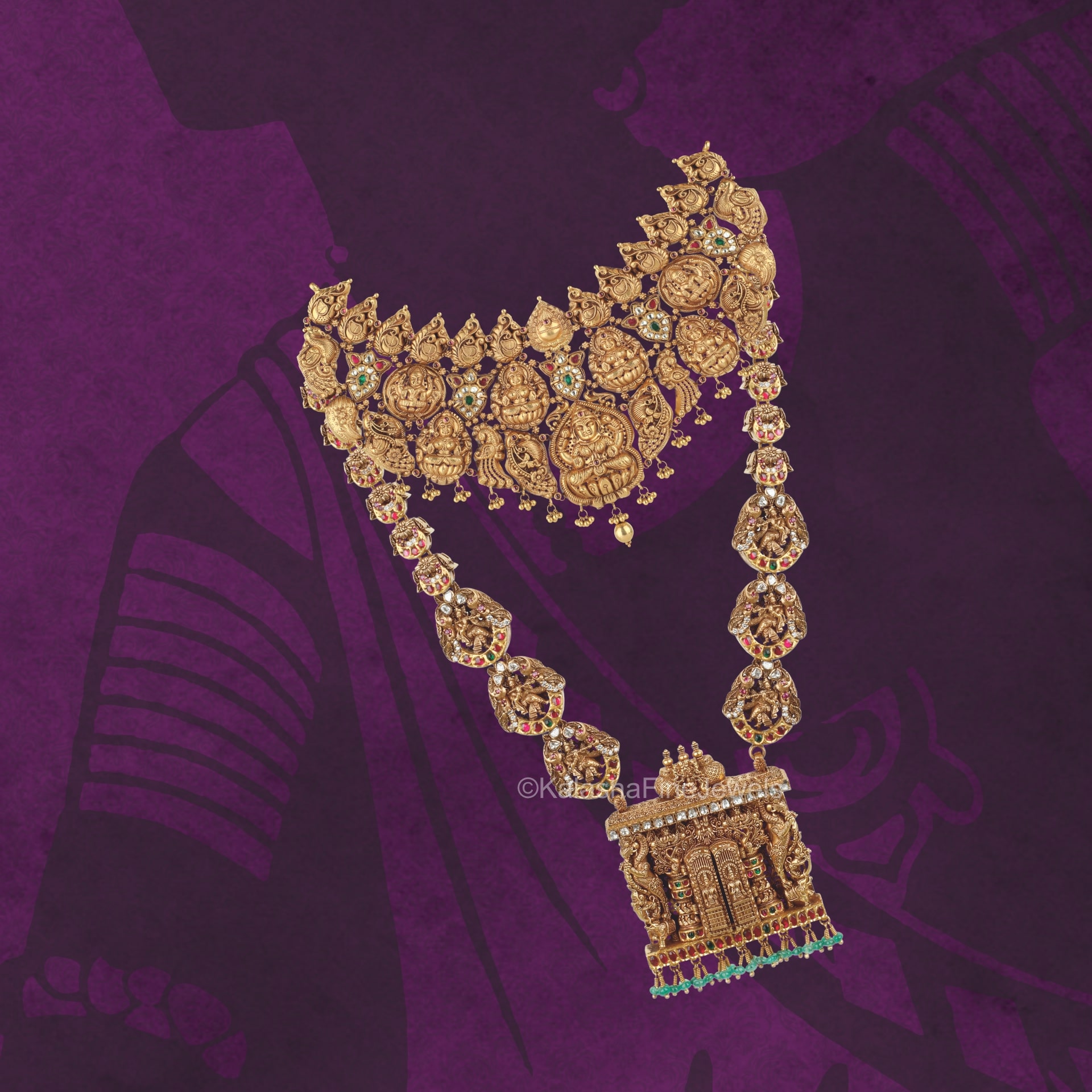 Gold Nakshi Jewelry by Kalasha Fine Jewels