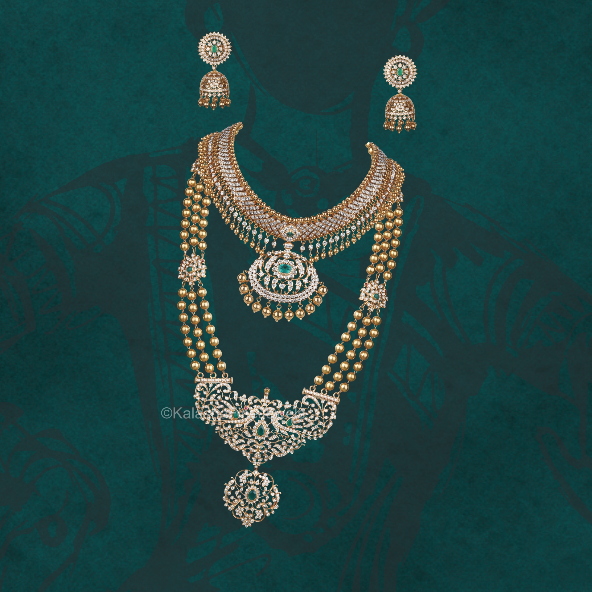 Closed setting traditional necklace Jewellery